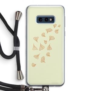 CaseCompany Falling Leaves: Samsung Galaxy S10e Transparant Hoesje met koord