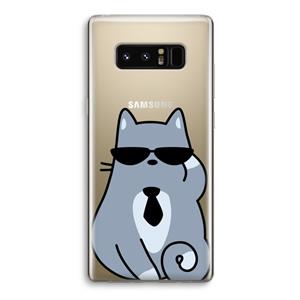 CaseCompany Cool cat: Samsung Galaxy Note 8 Transparant Hoesje