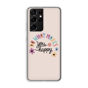 CaseCompany Happy days: Samsung Galaxy S21 Ultra Transparant Hoesje