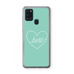 CaseCompany Best heart pastel: Samsung Galaxy A21s Transparant Hoesje