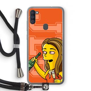 CaseCompany Jamie Lee Simpson: Samsung Galaxy A11 Transparant Hoesje met koord