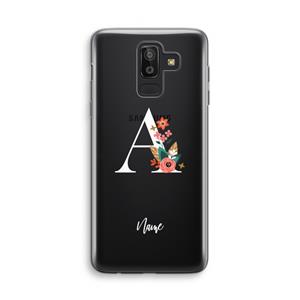 CaseCompany Pink Bouquet: Samsung Galaxy J8 (2018) Transparant Hoesje