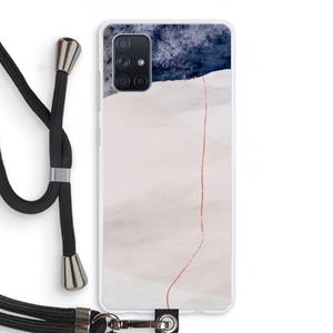 CaseCompany Stone White: Samsung Galaxy A71 Transparant Hoesje met koord