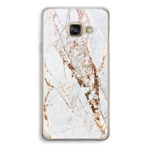 CaseCompany Goud marmer: Samsung A3 (2017) Transparant Hoesje