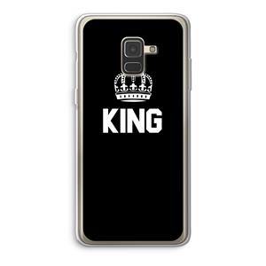 CaseCompany King zwart: Samsung Galaxy A8 (2018) Transparant Hoesje