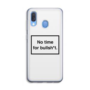 CaseCompany No time: Samsung Galaxy A40 Transparant Hoesje