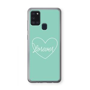 CaseCompany Forever heart pastel: Samsung Galaxy A21s Transparant Hoesje