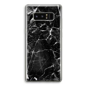 CaseCompany Zwart Marmer 2: Samsung Galaxy Note 8 Transparant Hoesje