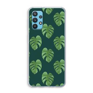 CaseCompany Monstera leaves: Samsung Galaxy A32 4G Transparant Hoesje