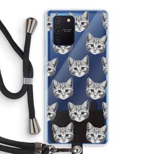 CaseCompany Kitten: Samsung Galaxy Note 10 Lite Transparant Hoesje met koord