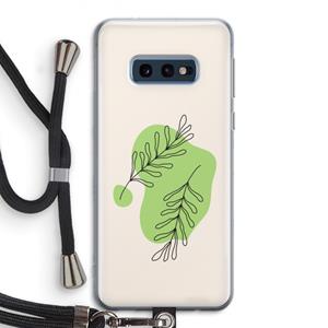 CaseCompany Beleaf in you: Samsung Galaxy S10e Transparant Hoesje met koord
