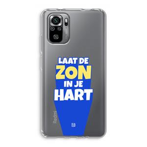 CaseCompany Laat de zon in je hart: Xiaomi Redmi Note 10S Transparant Hoesje