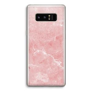 CaseCompany Roze marmer: Samsung Galaxy Note 8 Transparant Hoesje