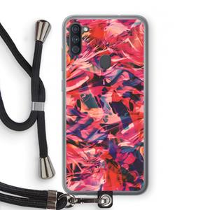 CaseCompany California: Samsung Galaxy A11 Transparant Hoesje met koord