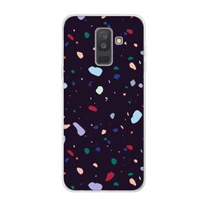 CaseCompany Dark Rounded Terrazzo: Samsung Galaxy A6 Plus (2018) Transparant Hoesje