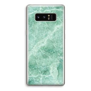 CaseCompany Groen marmer: Samsung Galaxy Note 8 Transparant Hoesje