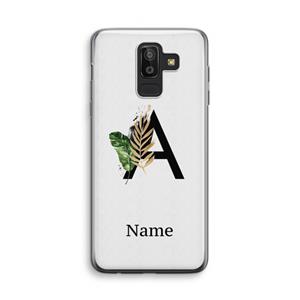 CaseCompany Charcoal Flora: Samsung Galaxy J8 (2018) Transparant Hoesje