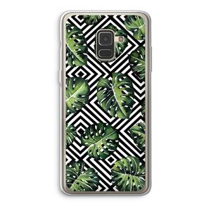 CaseCompany Geometrische jungle: Samsung Galaxy A8 (2018) Transparant Hoesje