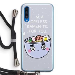 CaseCompany I'm A Hopeless Ramen-Tic For You: Samsung Galaxy A50 Transparant Hoesje met koord