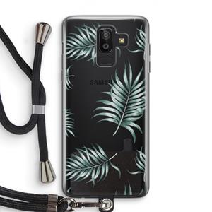 CaseCompany Simple leaves: Samsung Galaxy J8 (2018) Transparant Hoesje met koord