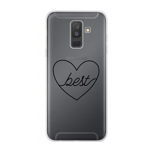 CaseCompany Best heart black: Samsung Galaxy A6 Plus (2018) Transparant Hoesje