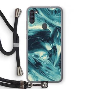 CaseCompany Dreaming About Whales: Samsung Galaxy A11 Transparant Hoesje met koord