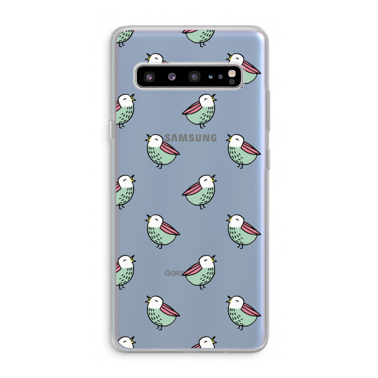 CaseCompany Vogeltjes: Samsung Galaxy S10 5G Transparant Hoesje