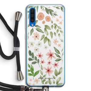 CaseCompany Botanical sweet flower heaven: Samsung Galaxy A50 Transparant Hoesje met koord