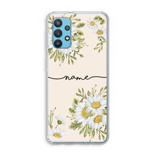 CaseCompany Daisies: Samsung Galaxy A32 4G Transparant Hoesje