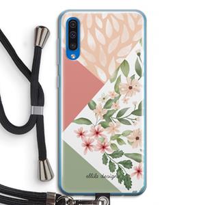 CaseCompany Sweet heaven geometrics: Samsung Galaxy A50 Transparant Hoesje met koord