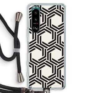 CaseCompany Geometrisch patroon: Sony Xperia 5 III Transparant Hoesje met koord