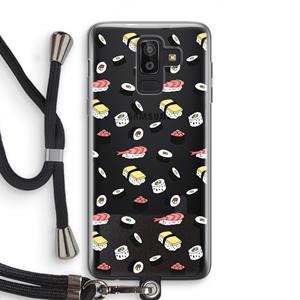 CaseCompany Sushi time: Samsung Galaxy J8 (2018) Transparant Hoesje met koord