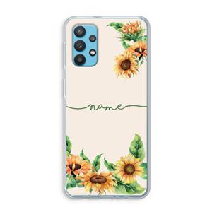 CaseCompany Zonnebloemen: Samsung Galaxy A32 4G Transparant Hoesje