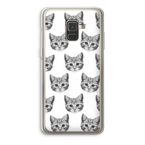 CaseCompany Kitten: Samsung Galaxy A8 (2018) Transparant Hoesje