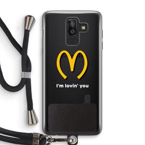 CaseCompany I'm lovin' you: Samsung Galaxy J8 (2018) Transparant Hoesje met koord