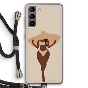 CaseCompany Let's get salty: Samsung Galaxy S21 Transparant Hoesje met koord