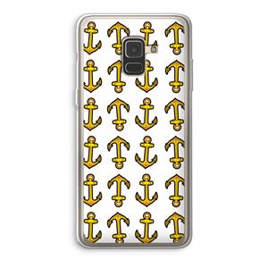 CaseCompany Musketon Anchor: Samsung Galaxy A8 (2018) Transparant Hoesje