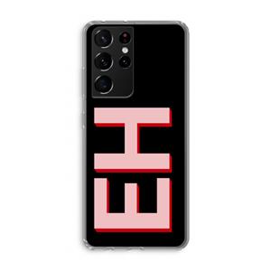 CaseCompany Monogram: Samsung Galaxy S21 Ultra Transparant Hoesje