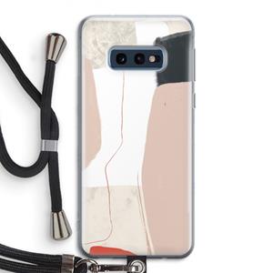 CaseCompany Lava: Samsung Galaxy S10e Transparant Hoesje met koord
