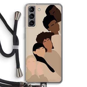 CaseCompany Sweet creatures: Samsung Galaxy S21 Transparant Hoesje met koord