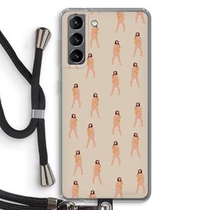 CaseCompany You're so golden: Samsung Galaxy S21 Transparant Hoesje met koord