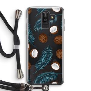CaseCompany Kokosnoot roze: Samsung Galaxy J8 (2018) Transparant Hoesje met koord