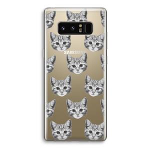 CaseCompany Kitten: Samsung Galaxy Note 8 Transparant Hoesje