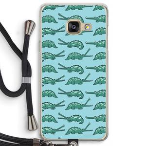 CaseCompany Kroko: Samsung Galaxy A3 (2016) Transparant Hoesje met koord