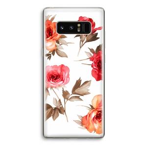 CaseCompany Roosjes: Samsung Galaxy Note 8 Transparant Hoesje