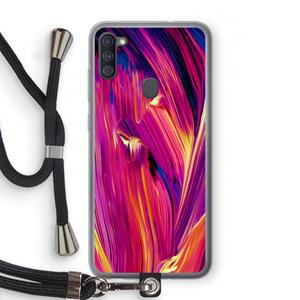 CaseCompany Phoenix: Samsung Galaxy A11 Transparant Hoesje met koord
