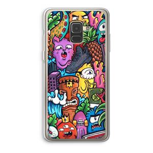 CaseCompany Vexx Mixtape: Samsung Galaxy A8 (2018) Transparant Hoesje