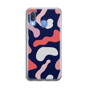 CaseCompany Memphis Shapes Pink: Samsung Galaxy A40 Transparant Hoesje