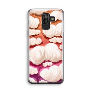 CaseCompany Katoen Wolken: Samsung Galaxy J8 (2018) Transparant Hoesje