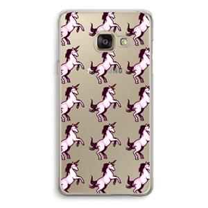 CaseCompany Musketon Unicorn: Samsung A3 (2017) Transparant Hoesje